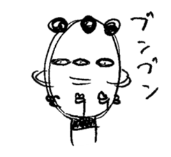 Surreal panda sticker #4862238