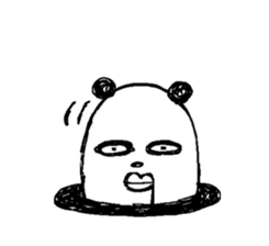 Surreal panda sticker #4862246
