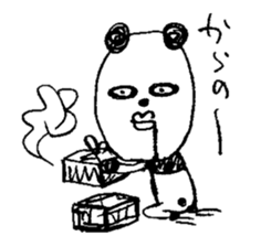 Surreal panda sticker #4862257