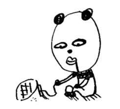 Surreal panda sticker #4862260