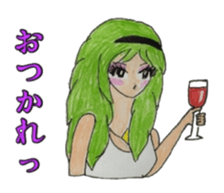 Daily life's conversation of a gal sticker #4863767