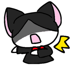 Black cat butler sticker #4864104