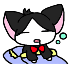 Black cat butler sticker #4864105