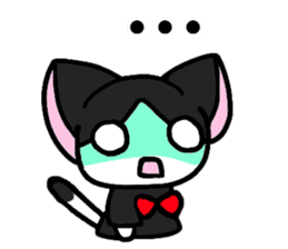 Black cat butler sticker #4864106