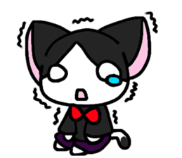 Black cat butler sticker #4864109
