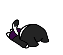 Black cat butler sticker #4864112