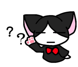 Black cat butler sticker #4864116