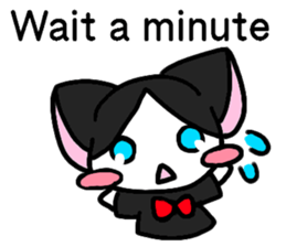 Black cat butler sticker #4864121