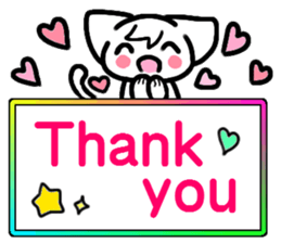 Emoticon cat placard(English) sticker #4864808