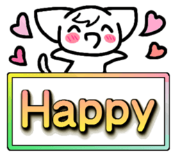 Emoticon cat placard(English) sticker #4864810