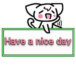 Emoticon cat placard(English) sticker #4864816