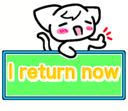 Emoticon cat placard(English) sticker #4864818