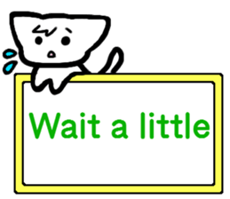 Emoticon cat placard(English) sticker #4864826