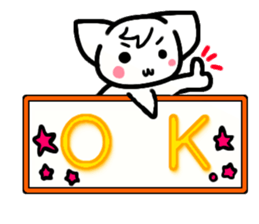 Emoticon cat placard(English) sticker #4864827