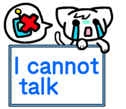 Emoticon cat placard(English) sticker #4864828