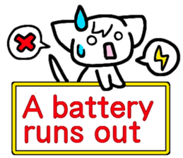 Emoticon cat placard(English) sticker #4864829