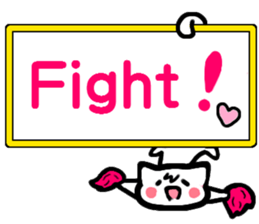 Emoticon cat placard(English) sticker #4864830