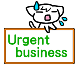 Emoticon cat placard(English) sticker #4864832