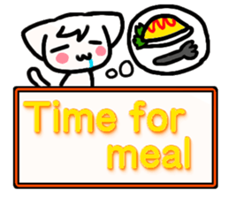 Emoticon cat placard(English) sticker #4864833