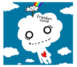 freedom cloud sticker #4865727