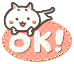white kitty-cat 2 sticker #4866104