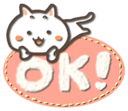 white kitty-cat 2 sticker #4866104