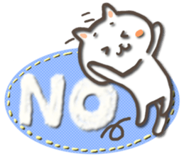 white kitty-cat 2 sticker #4866105