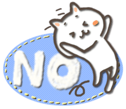 white kitty-cat 2 sticker #4866105