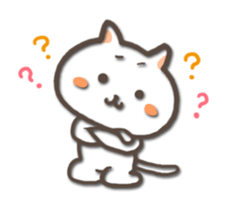 white kitty-cat 2 sticker #4866110