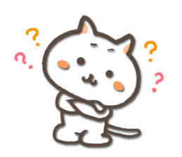 white kitty-cat 2 sticker #4866110