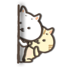 white kitty-cat 2 sticker #4866121