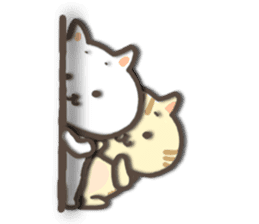 white kitty-cat 2 sticker #4866121