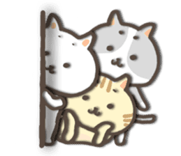white kitty-cat 2 sticker #4866122