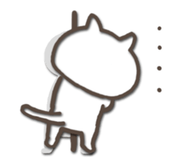 white kitty-cat 2 sticker #4866123