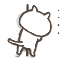 white kitty-cat 2 sticker #4866123