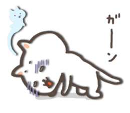 white kitty-cat 2 sticker #4866127