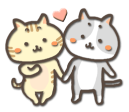 white kitty-cat 2 sticker #4866136