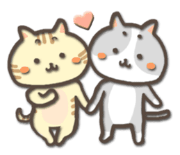 white kitty-cat 2 sticker #4866136