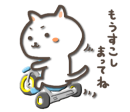 white kitty-cat 2 sticker #4866140
