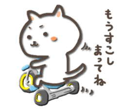 white kitty-cat 2 sticker #4866140