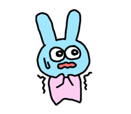 happy pink rabbit (English) sticker #4866830