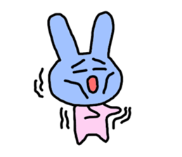 happy pink rabbit (English) sticker #4866838