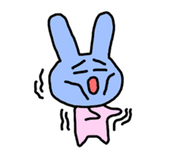 happy pink rabbit (English) sticker #4866838