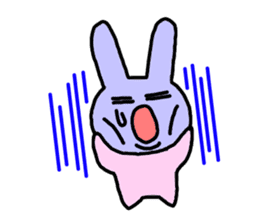 happy pink rabbit (English) sticker #4866849