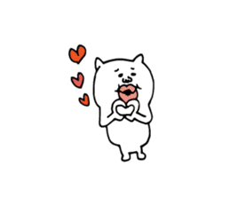 White dog and Shiba inu sticker #4867384