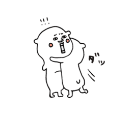 White dog and Shiba inu sticker #4867385