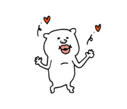 White dog and Shiba inu sticker #4867387