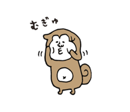 White dog and Shiba inu sticker #4867396