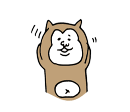 White dog and Shiba inu sticker #4867420
