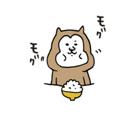 White dog and Shiba inu sticker #4867421